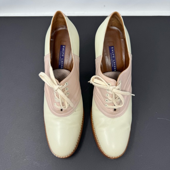 RALPH LAUREN COLLECTION 2005 derby lace tie heels, made in Italy, size 10 - Picture 8 of 16